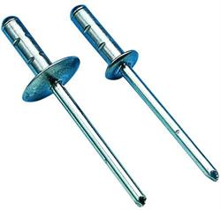 Polygrip popnitter alu/rustfri stål hoved:16mm s:2,8mm L:15 D:4,8mm