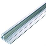 Keder skinne aluminium m. flange, 9x25mm, L:6m til væg ophæng til keder ø5,5mm 