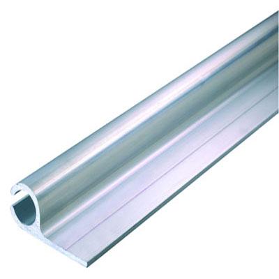 Keder skinne aluminium m. flange, 21x50mm, L:6m til